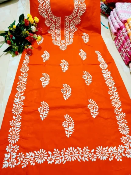 হাতের কাজের ভরাট সেলাইয়ের সিঙ্গেল কামিজ-1