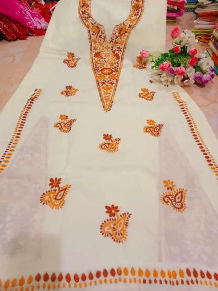 হাতের কাজের ভরাট সেলাইয়ের সিঙ্গেল কামিজ