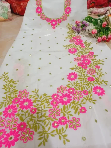 হাতের কাজের ভরাট সেলাইয়ের সিঙ্গেল কামিজ