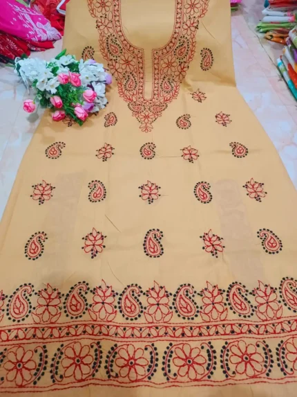 হাতের কাজের লখনৌ সেলাইয়ের সিঙ্গেল কামিজ